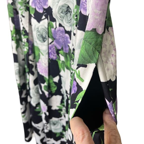 Talbots x Oprah Magazine Dress 6 Hydrangea Fit & Flare Surplice Pockets Floral - Picture 6 of 11